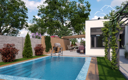 RealityDS – Predaj pozemku 803 m² so starším rodinným domom a projektom 4-izbového bývania s dvojgarážou | Blatná na Ostrove