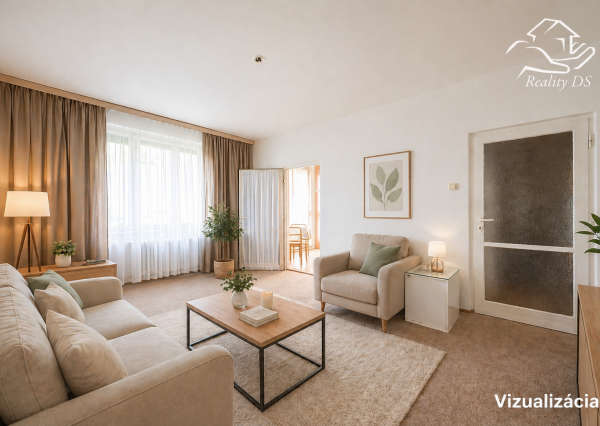 RealityDS - PREDAJ 2-izbového bytu, balkón+loggia, Komárnická | ZNÍŽENÁ CENA 229 000 €