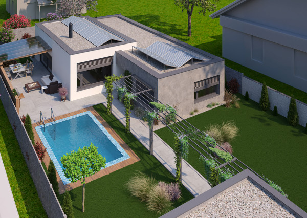 RealityDS – Predaj pozemku 803 m² so starším rodinným domom a projektom 4-izbového bývania s dvojgarážou | Blatná na Ostrove